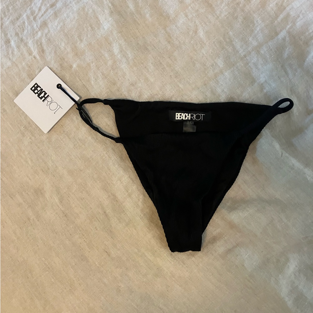 NWT Beach Riot black ribbed swim bottoms
